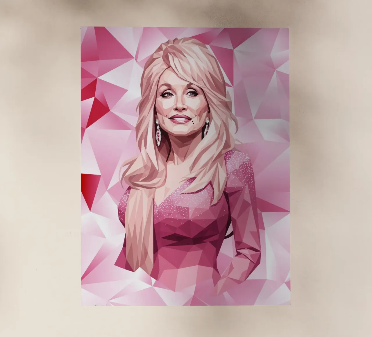 Dolly Parton lowpoly pellicola backlit da Low Profile