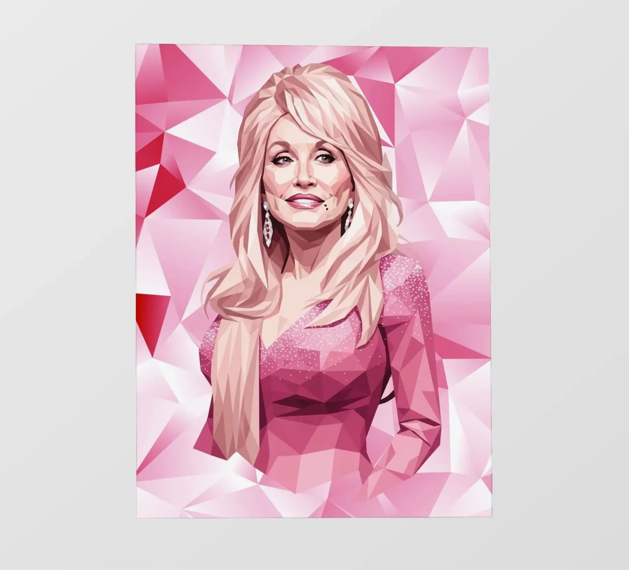 Dolly Parton lowpoly pellicola backlit da Low Profile