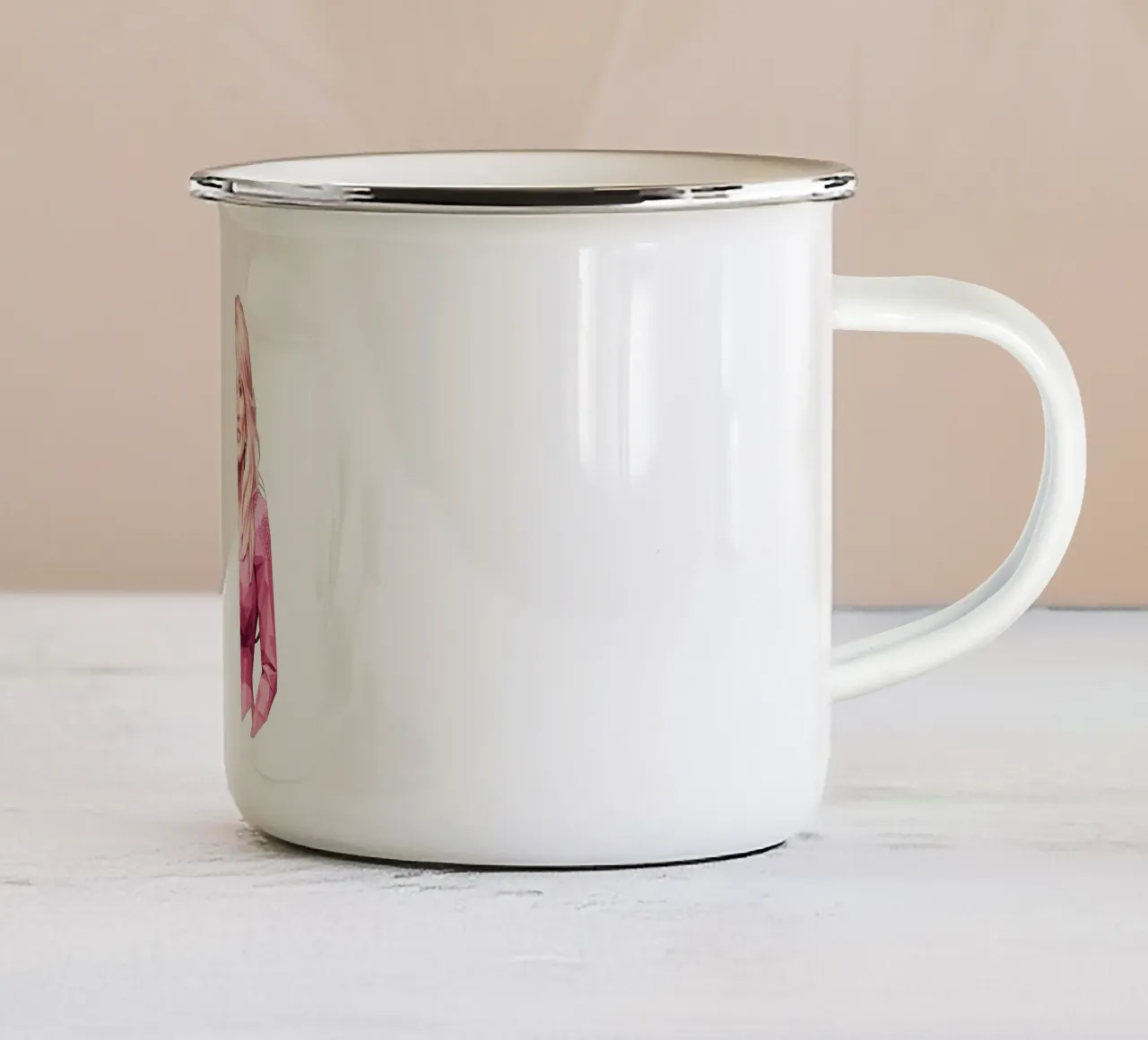Dolly Parton lowpoly tazza in smalto da Low Profile
