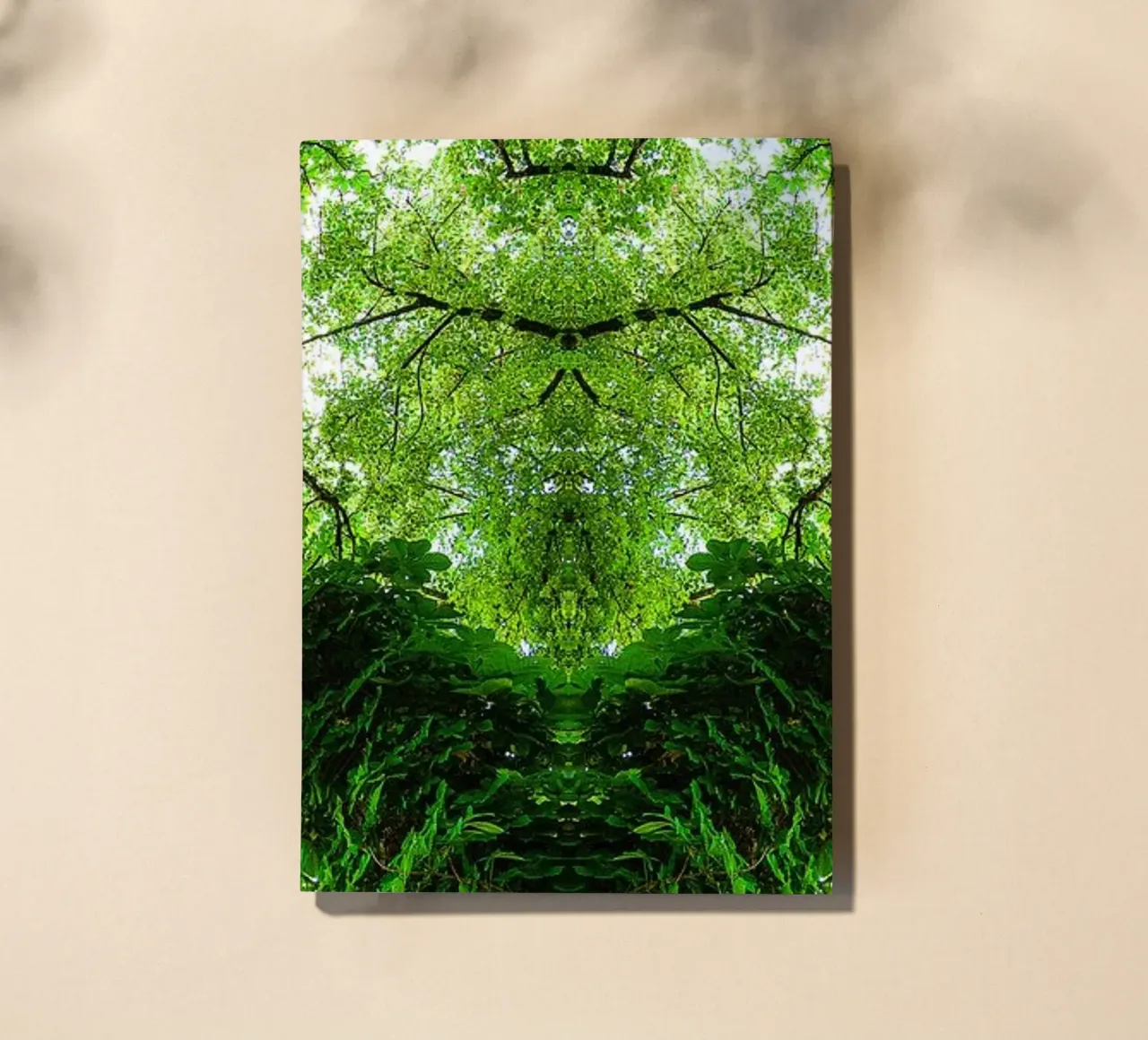Emerald Tree Symmetry – Fine Art Abstract Print notebook by jay