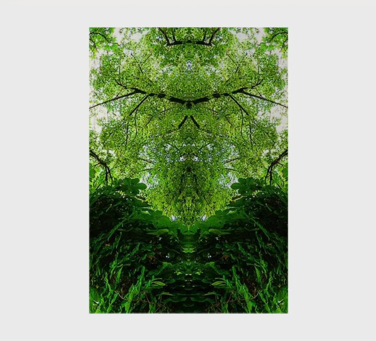 Emerald Tree Symmetry – Fine Art Abstract Print notebook by jay