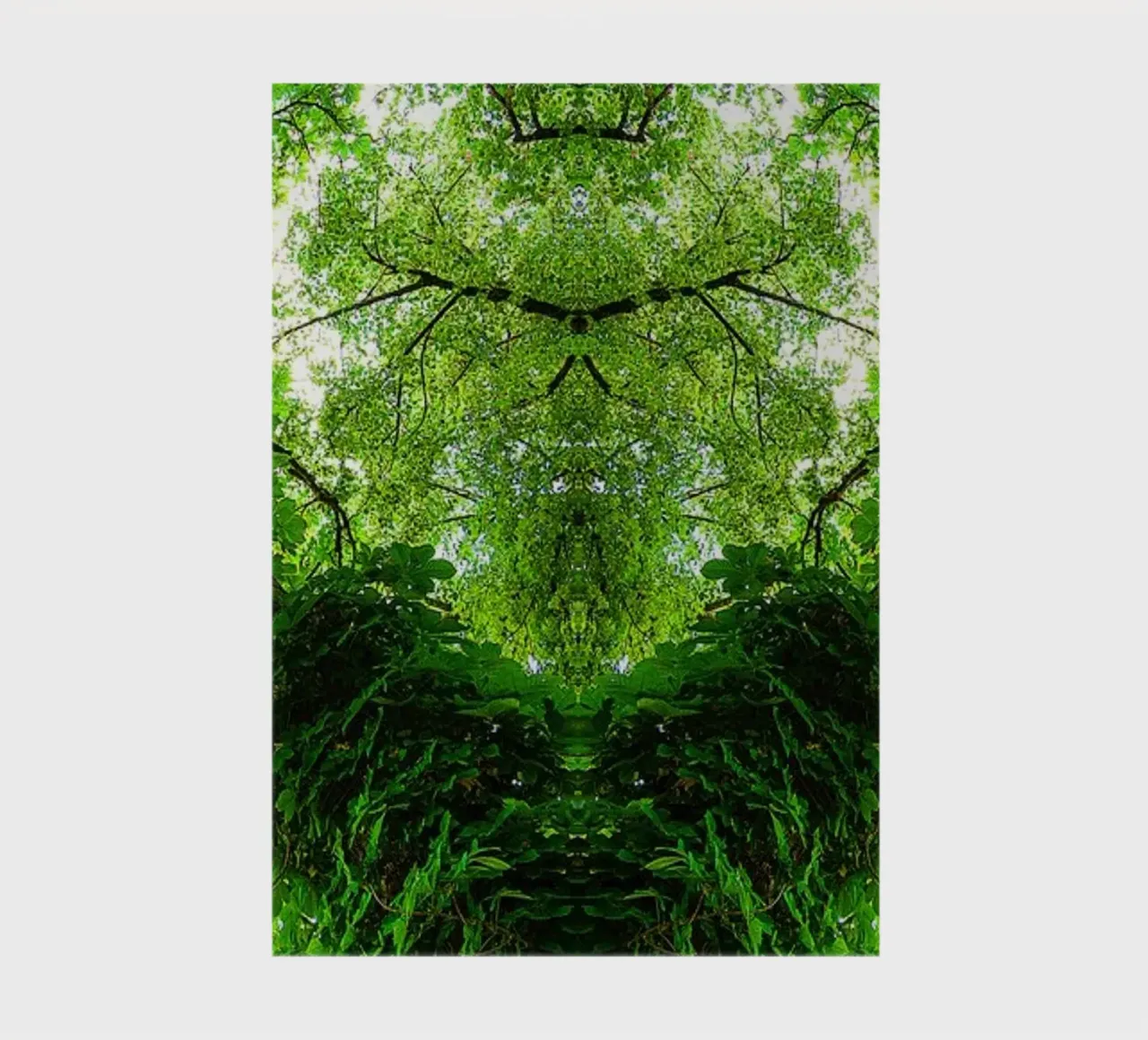 Emerald Tree Symmetry – Fine Art Abstract Print notebook by jay
