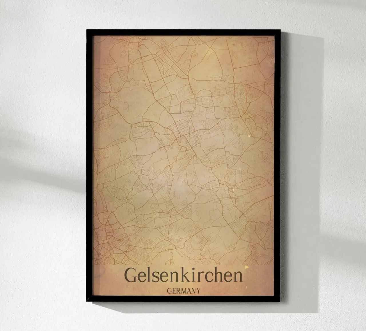 Gelsenkirchen GERMANY poster con telaio in legno da WorldPrint
