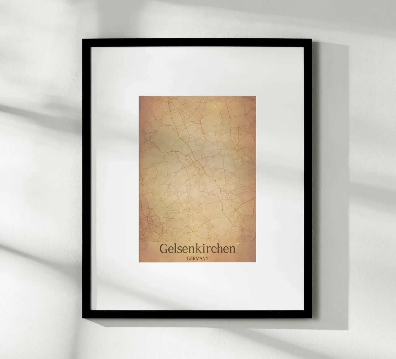 Gelsenkirchen GERMANY poster con telaio in legno da WorldPrint