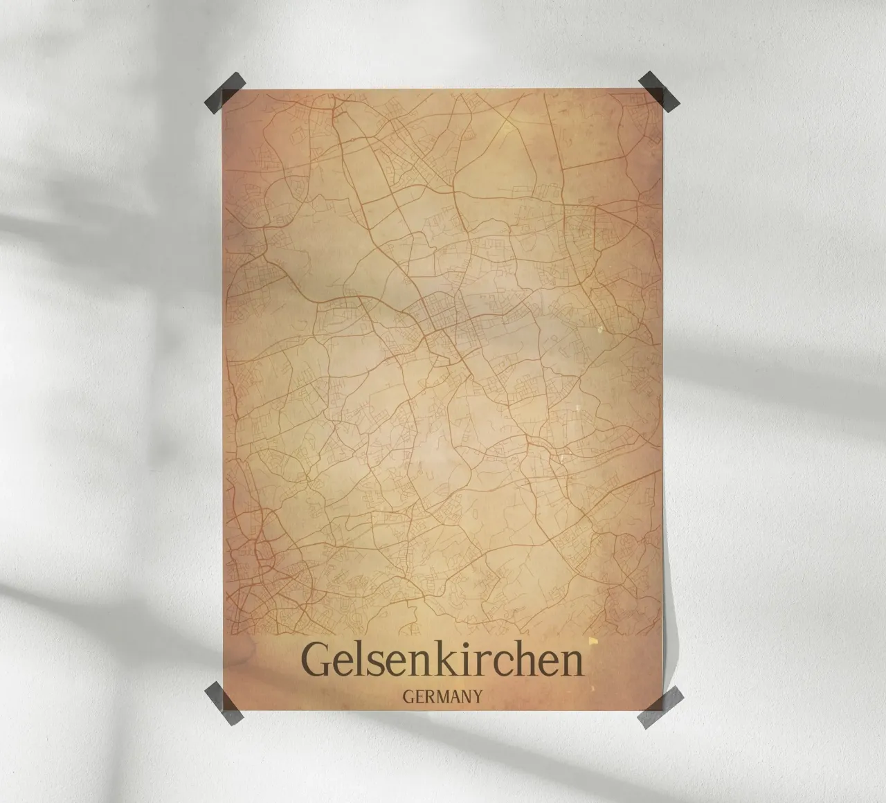 Gelsenkirchen GERMANY poster con telaio in legno da WorldPrint