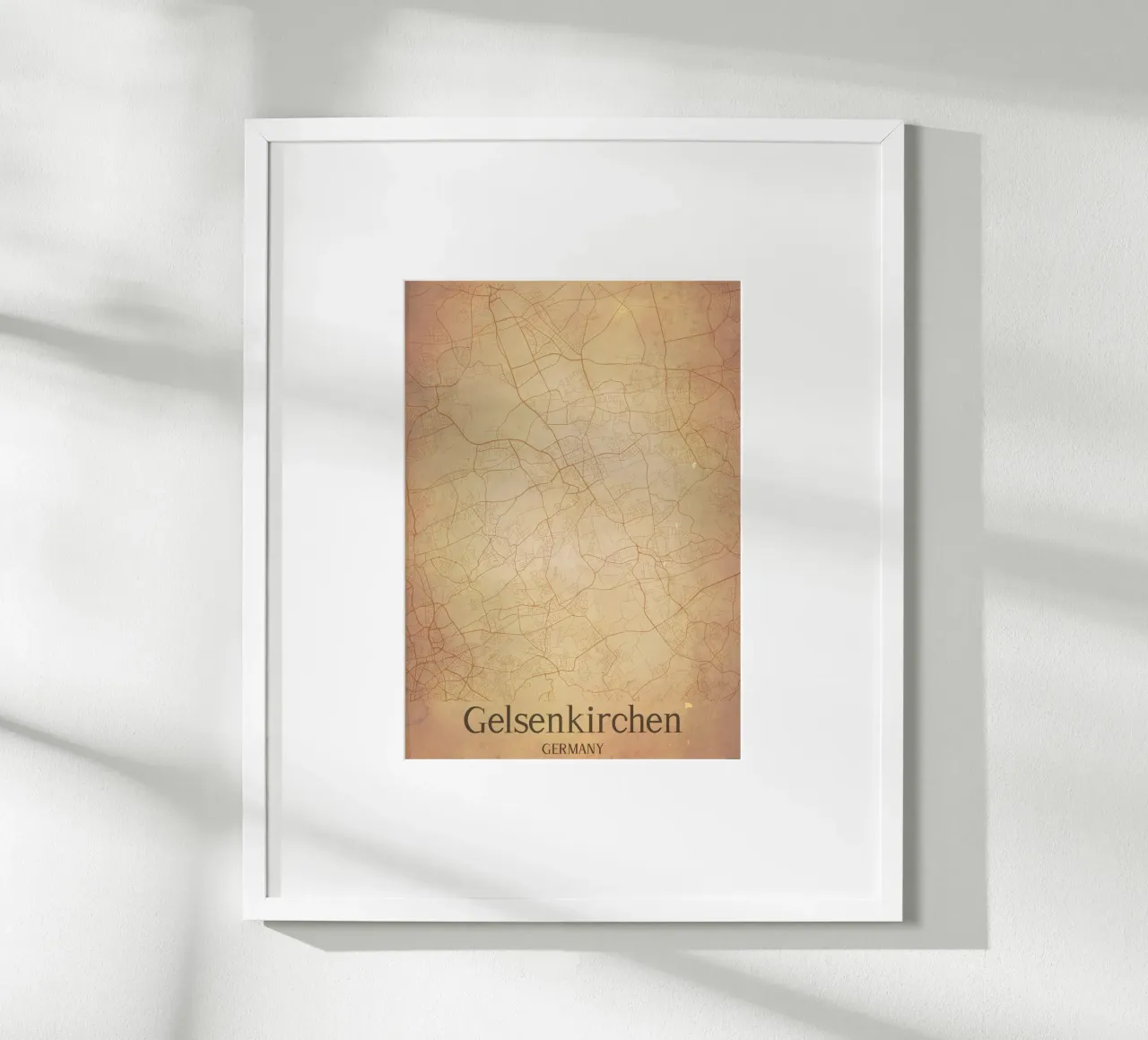 Gelsenkirchen GERMANY poster con telaio in legno da WorldPrint