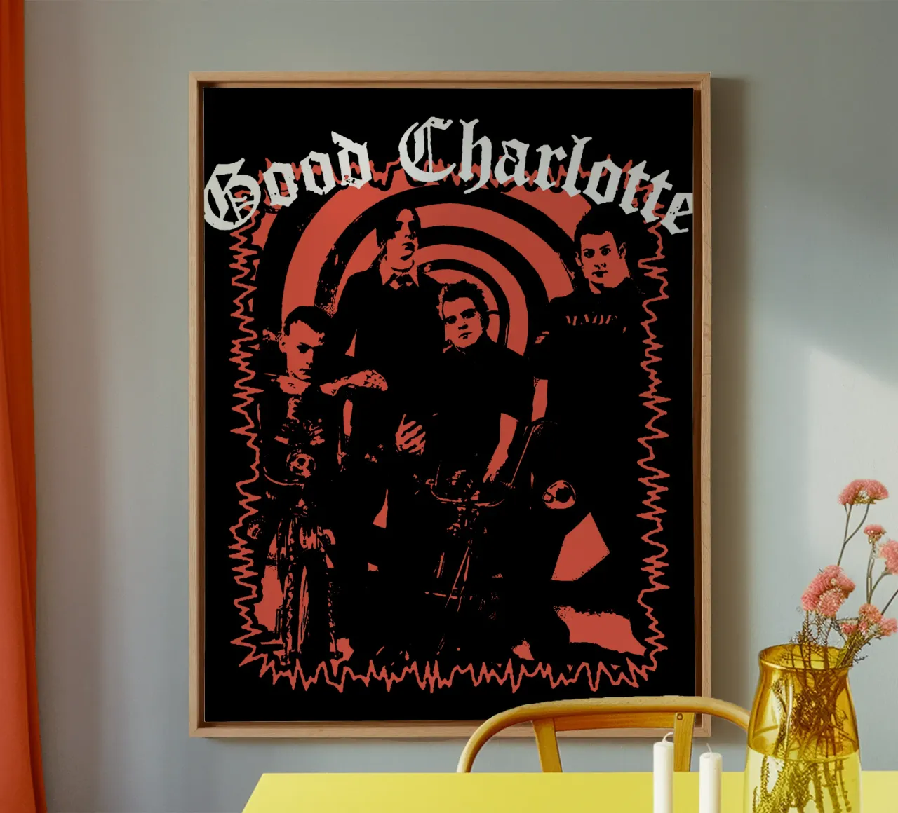 Maglietta Silhouette Good Charlotte tela con Cornice a cassetta da igoshdesigns