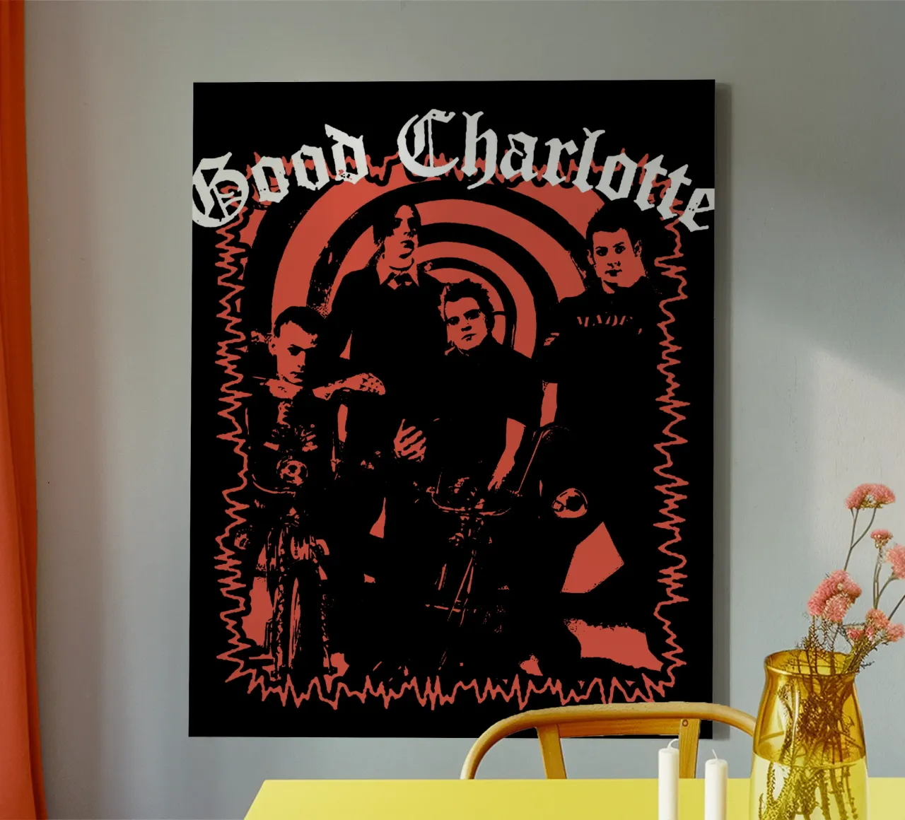 Maglietta Silhouette Good Charlotte tela con Cornice a cassetta da igoshdesigns