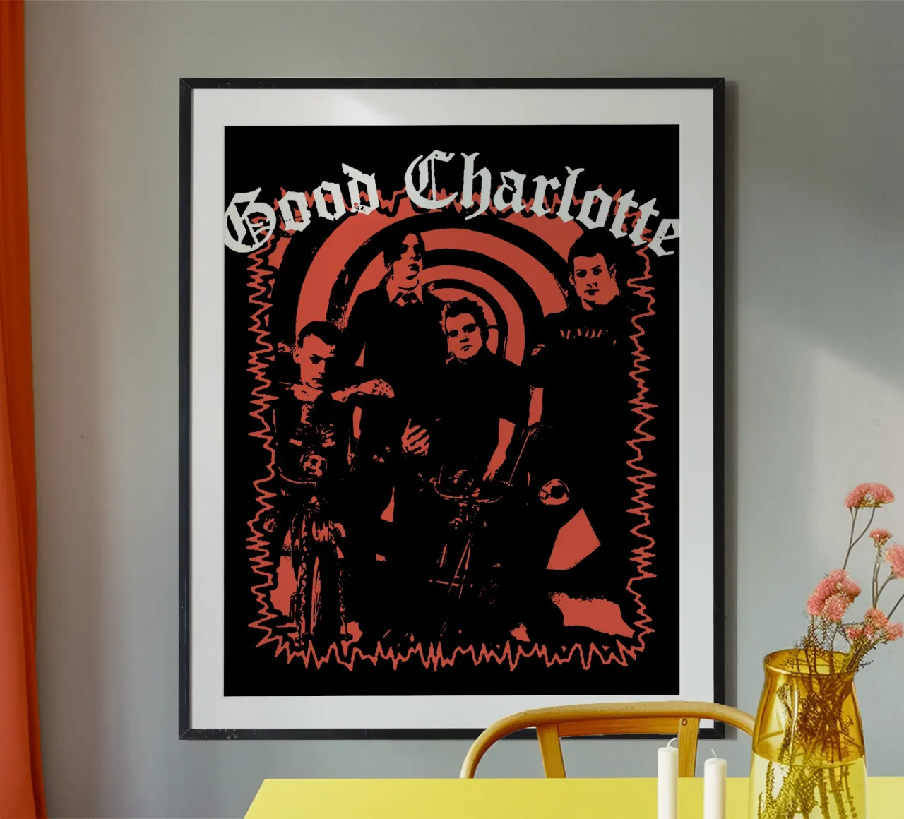 Maglietta Silhouette Good Charlotte poster da igoshdesigns