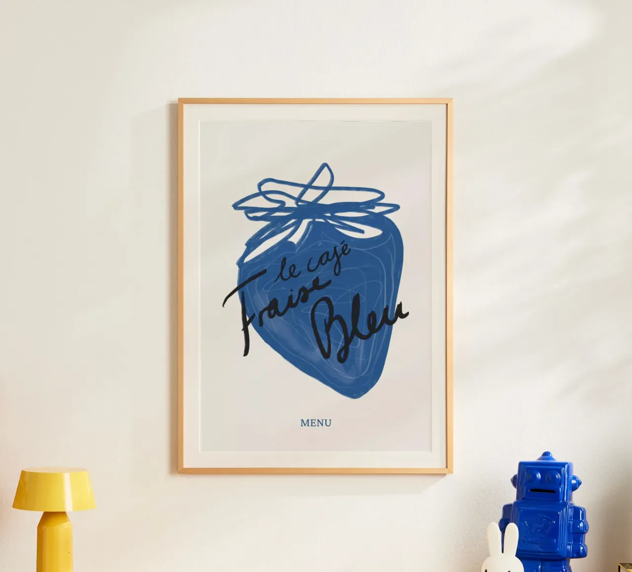 Fragola poster con telaio in plastica da Athene Fritsch