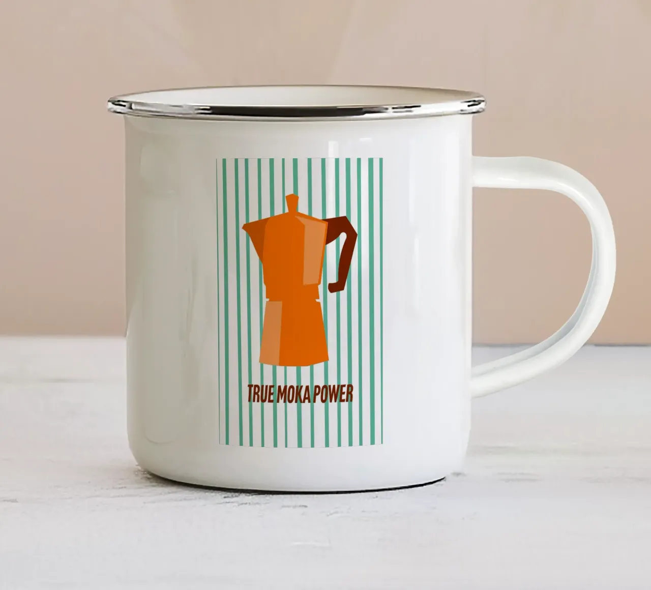true moka power. (in 2 Farbvarianten verfügbar) tazza in smalto da FRICKE DESIGN