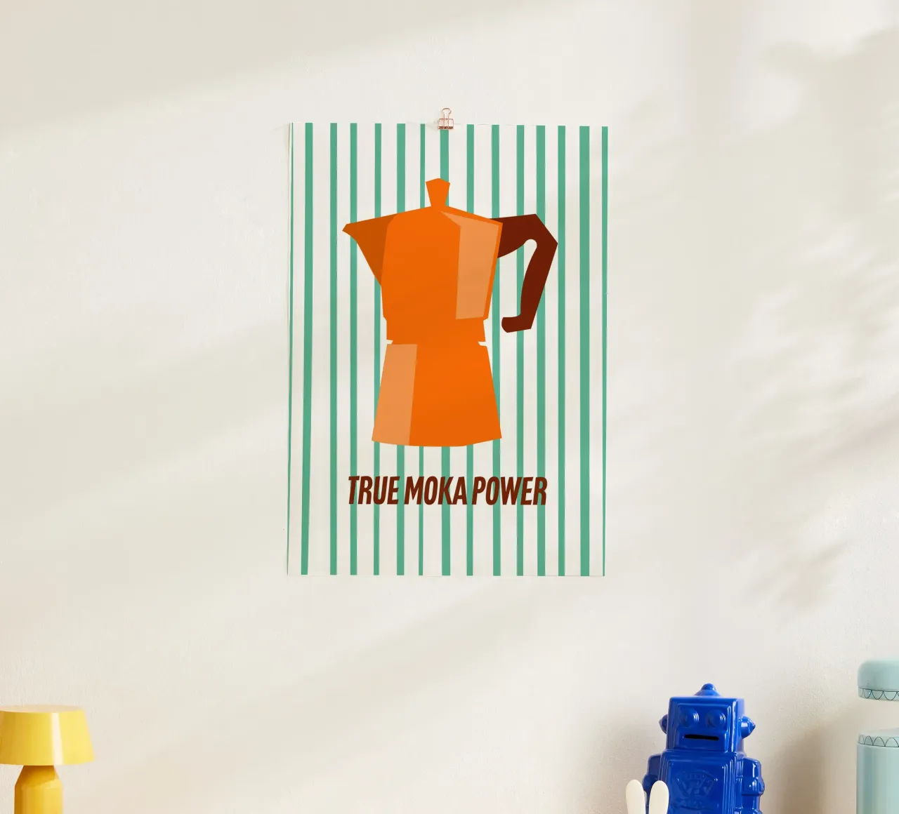 true moka power. (in 2 Farbvarianten verfügbar) poster con telaio in plastica da FRICKE DESIGN