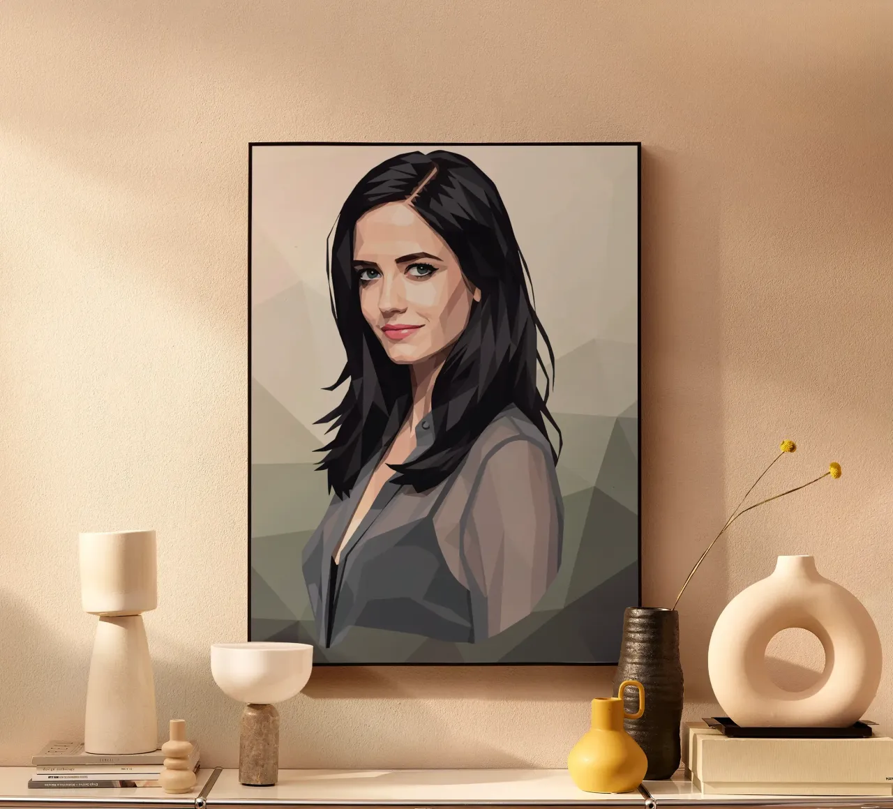 Eva Verde Lowpoly plexiglass da Low Profile