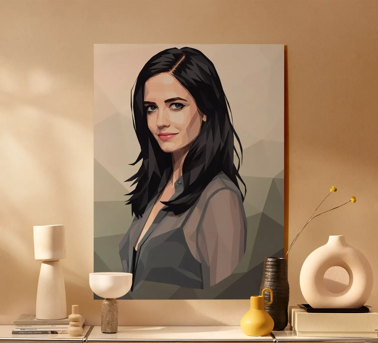 Eva Verde Lowpoly plexiglass da Low Profile