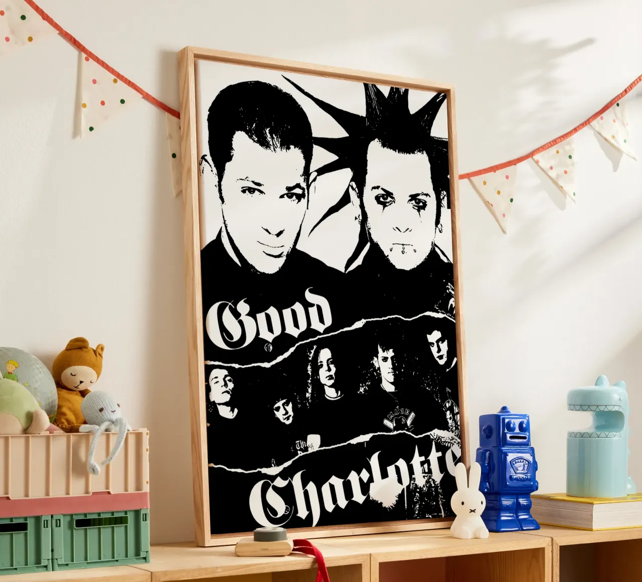 Good Charlotte Pop Punk tela con Cornice a cassetta da igoshdesigns