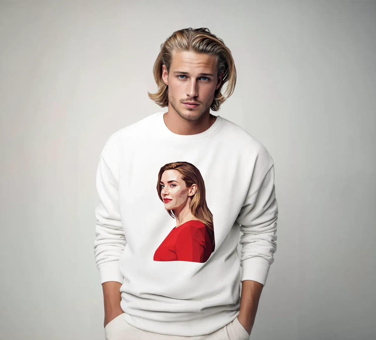 Kate Winslet Lowpoly felpa da Low Profile