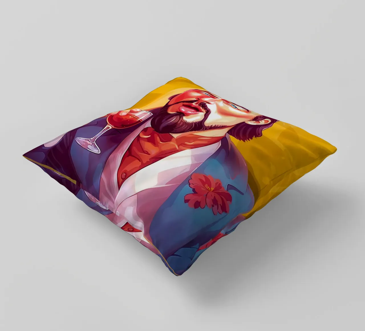 Leonardo DiCaprio Laughing Meme cuscino da Lootprint