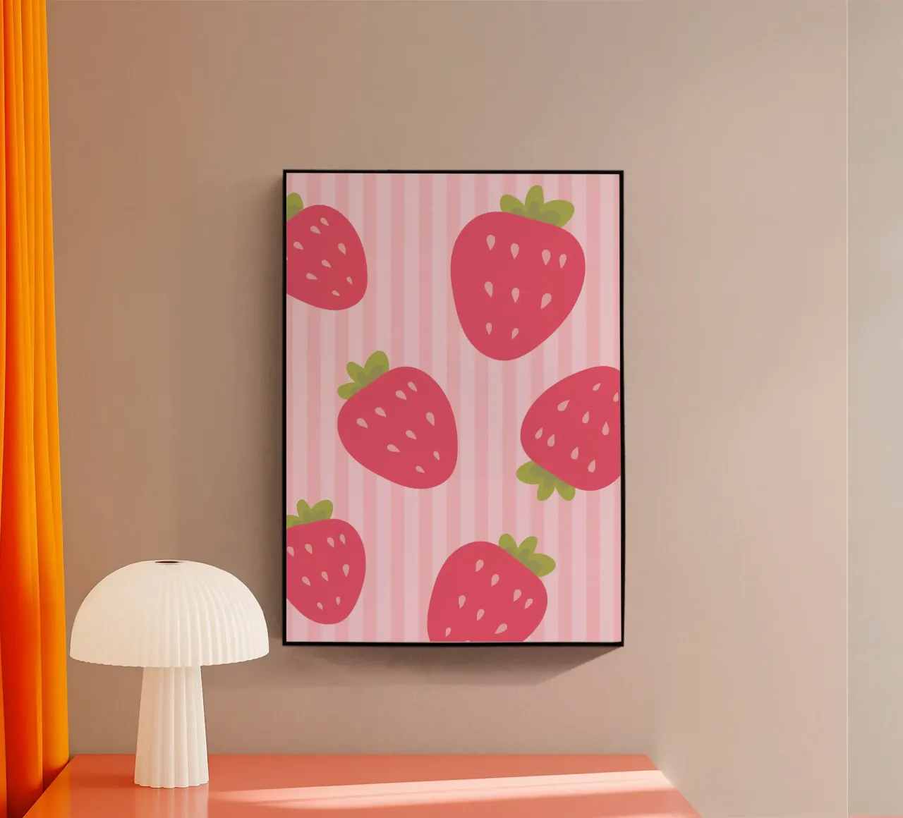 Strawberries acrylic glass by PinkCandyWalls