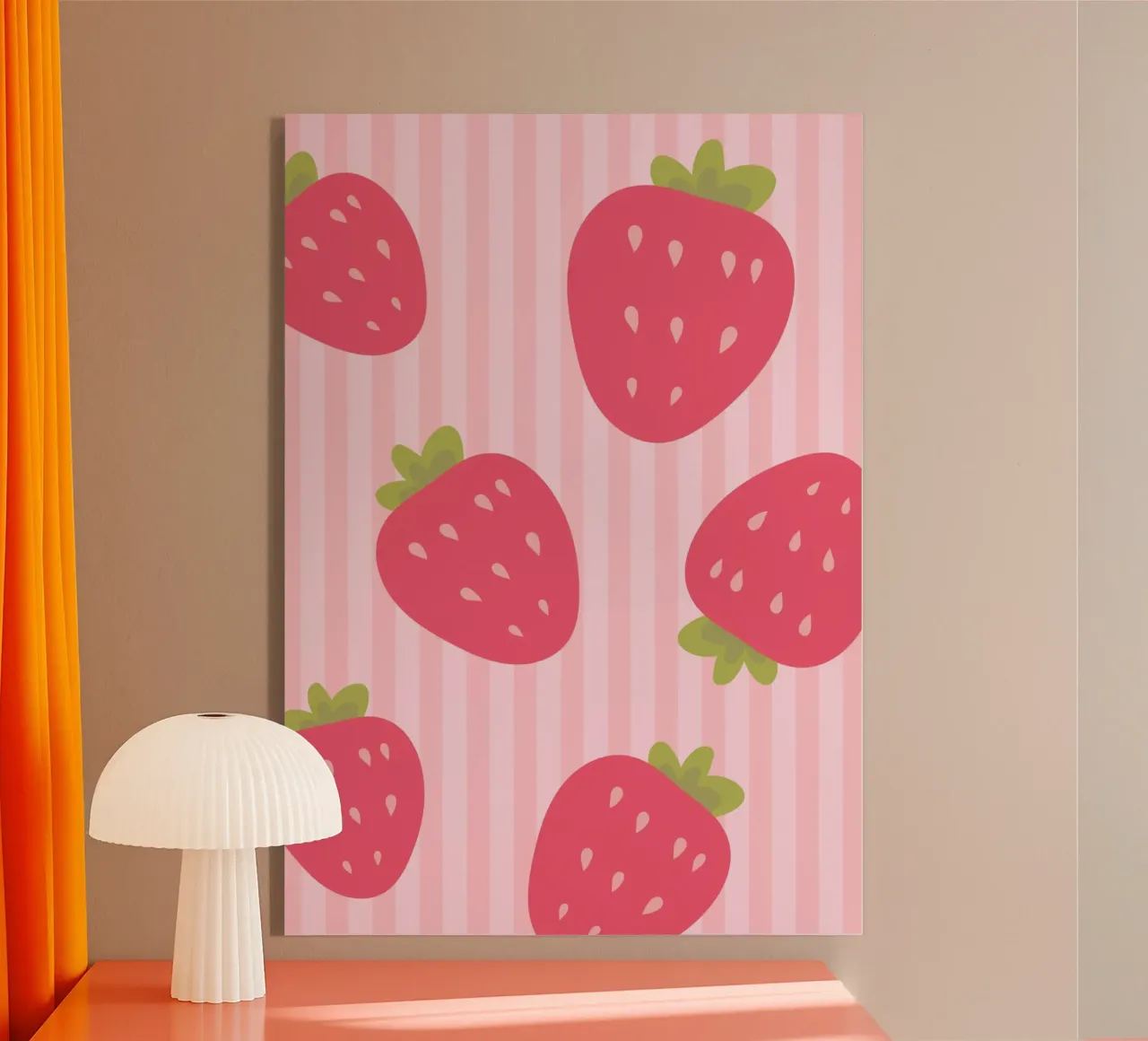 Strawberries acrylic glass by PinkCandyWalls