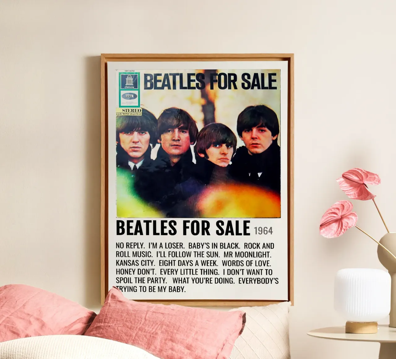 The Beatles For Sale tela con Cornice a cassetta da Roronoa7