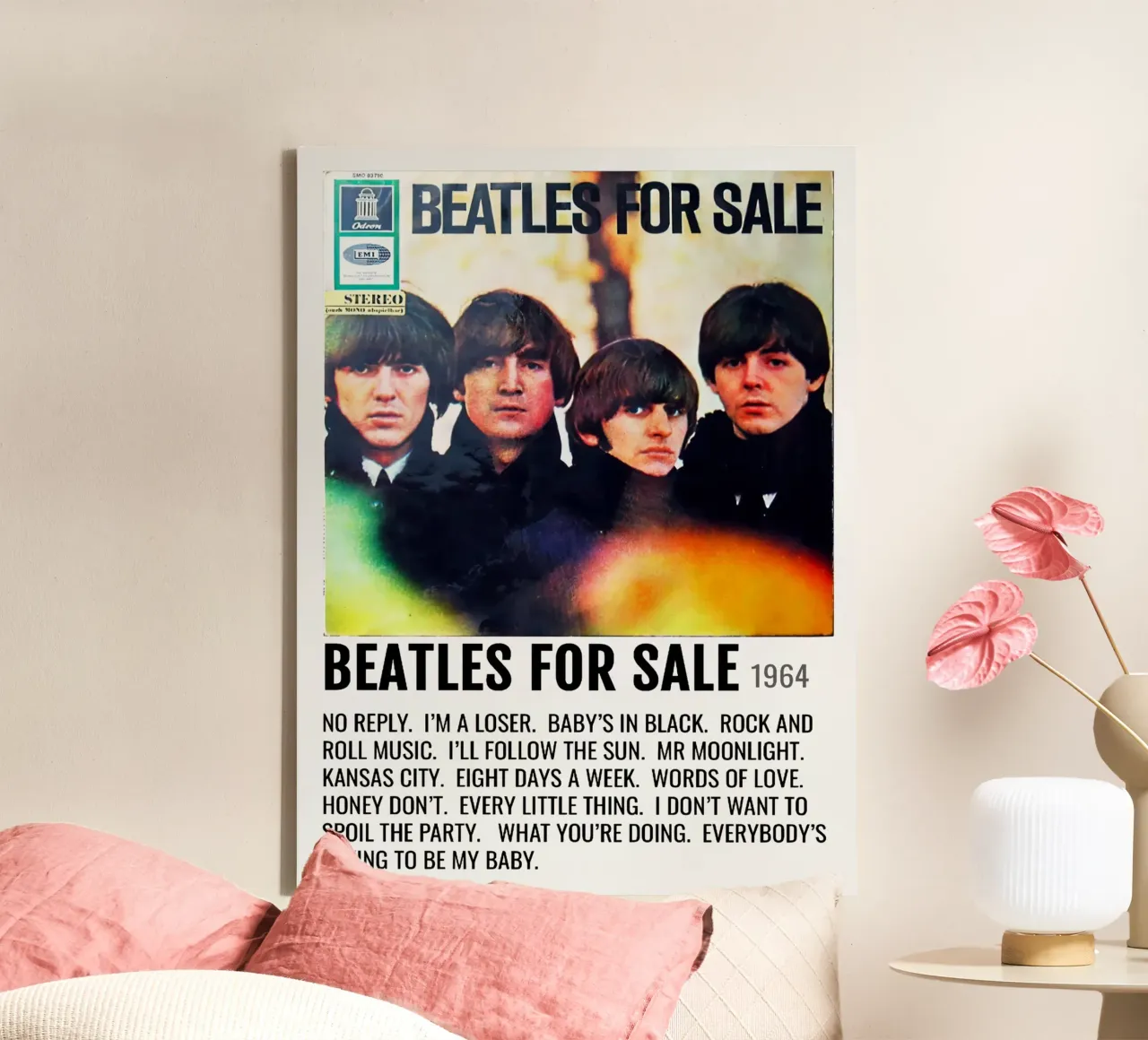 The Beatles For Sale tela con Cornice a cassetta da Roronoa7