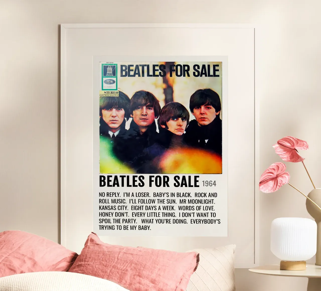 The Beatles For Sale poster con telaio in legno da Roronoa7