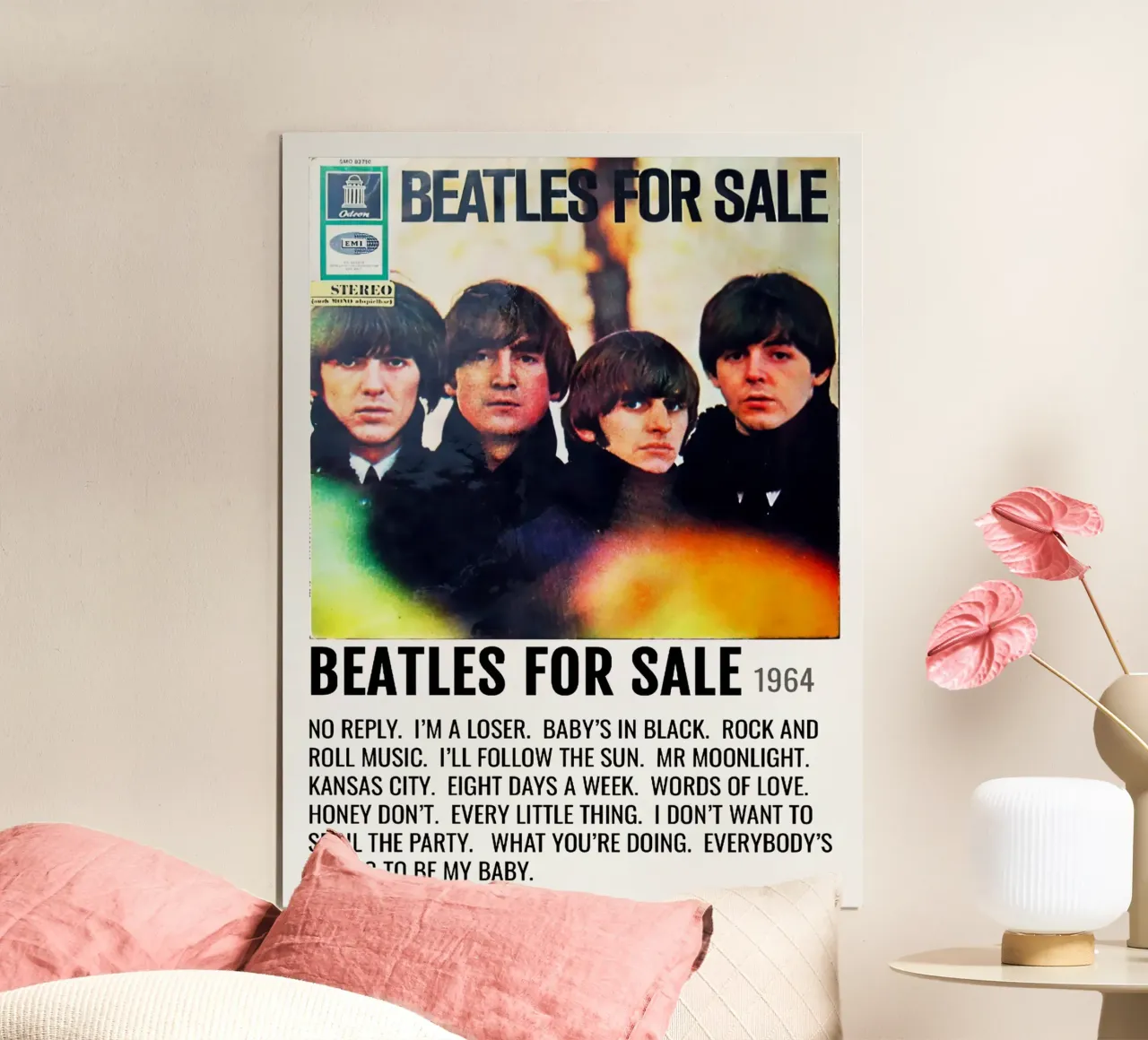 The Beatles For Sale poster con telaio in legno da Roronoa7