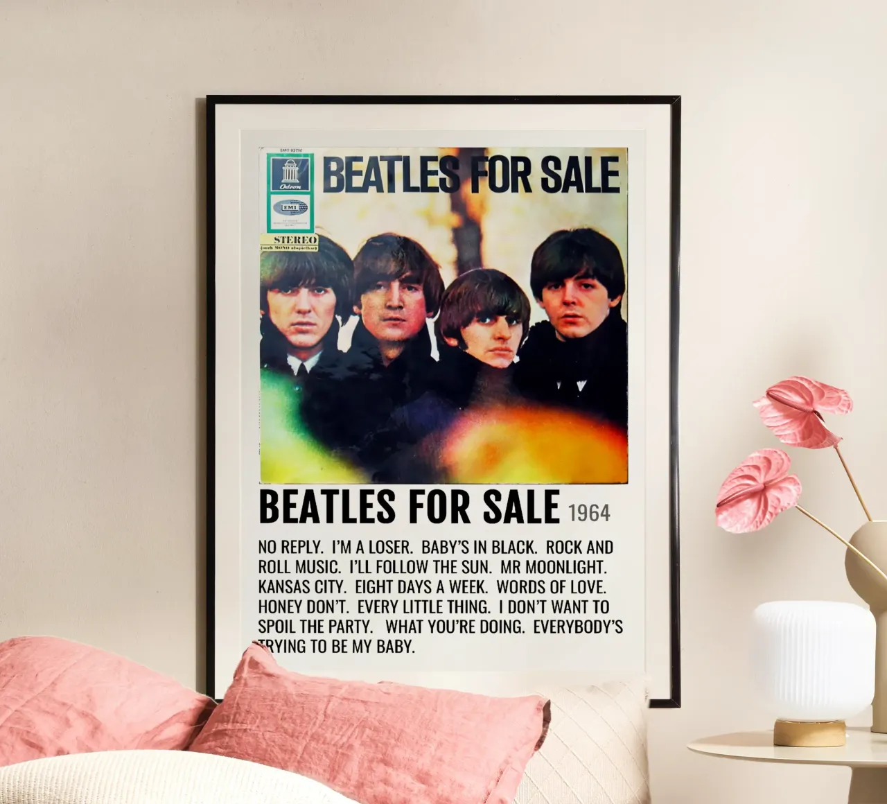 The Beatles For Sale poster con telaio in legno da Roronoa7