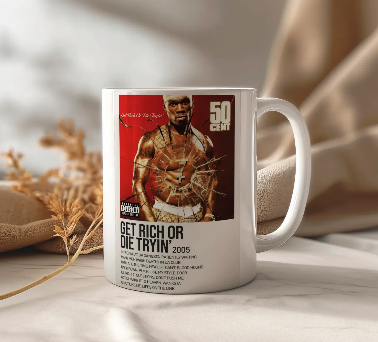 50  Cent Get Rich or Die Tryin tazza in ceramica da Roronoa7