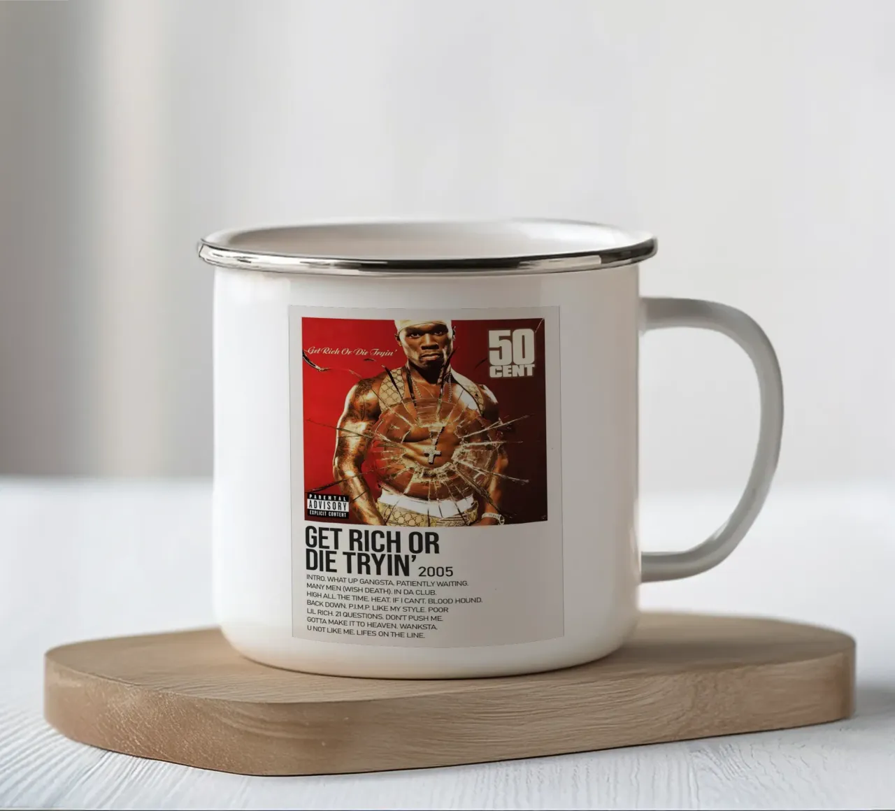 50  Cent Get Rich or Die Tryin tazza in smalto da Roronoa7