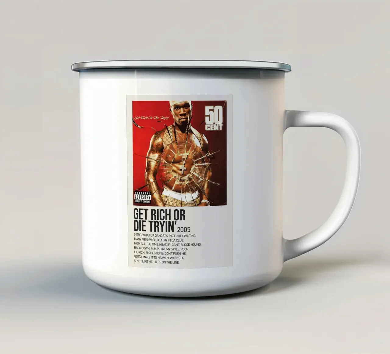 50  Cent Get Rich or Die Tryin tazza in smalto da Roronoa7