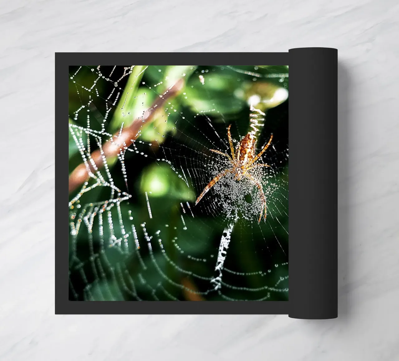 Web of Dawn – Fine Art Print doormat by jay