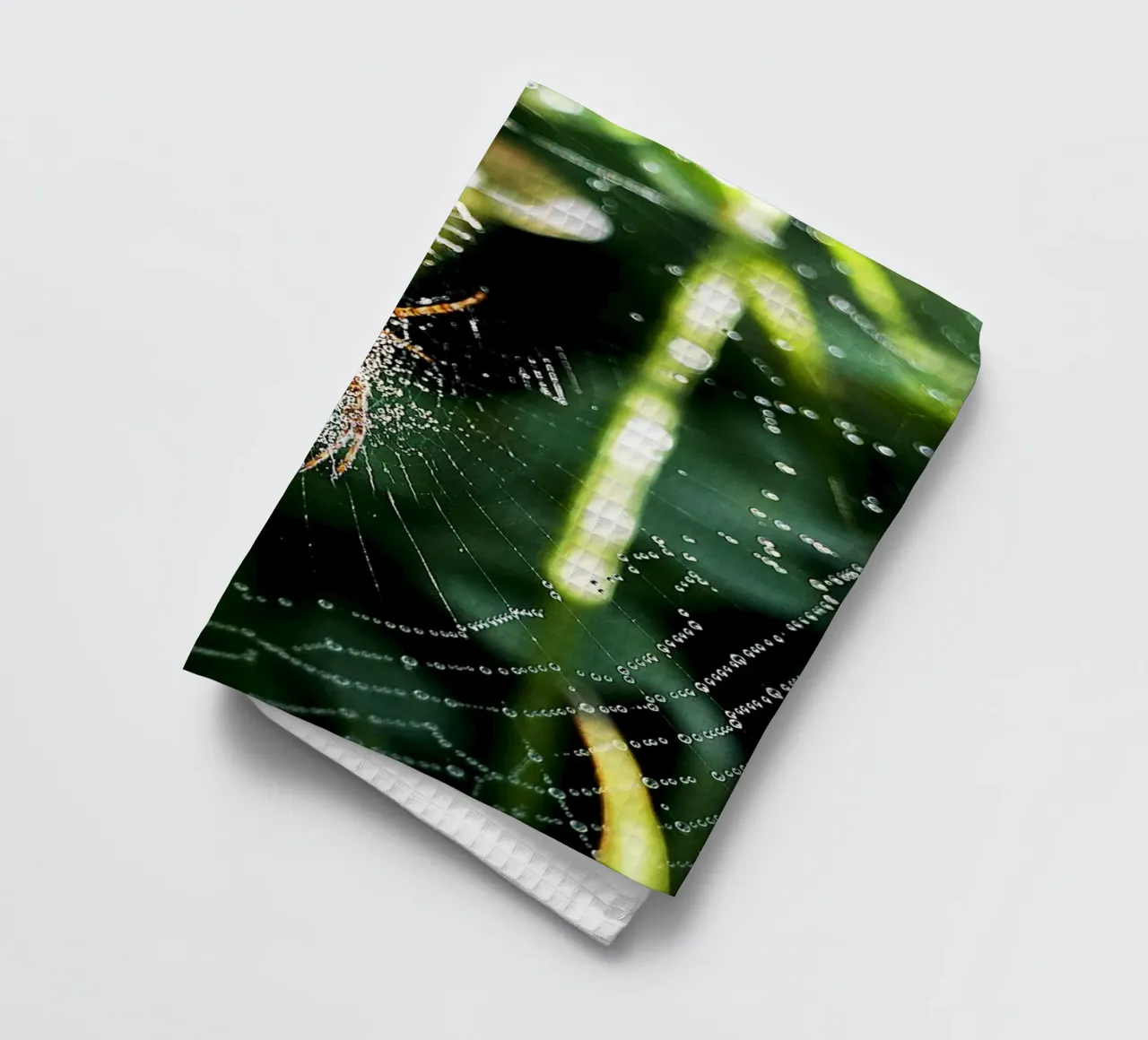 Web of Dawn – Fine Art Print tea towel by jay