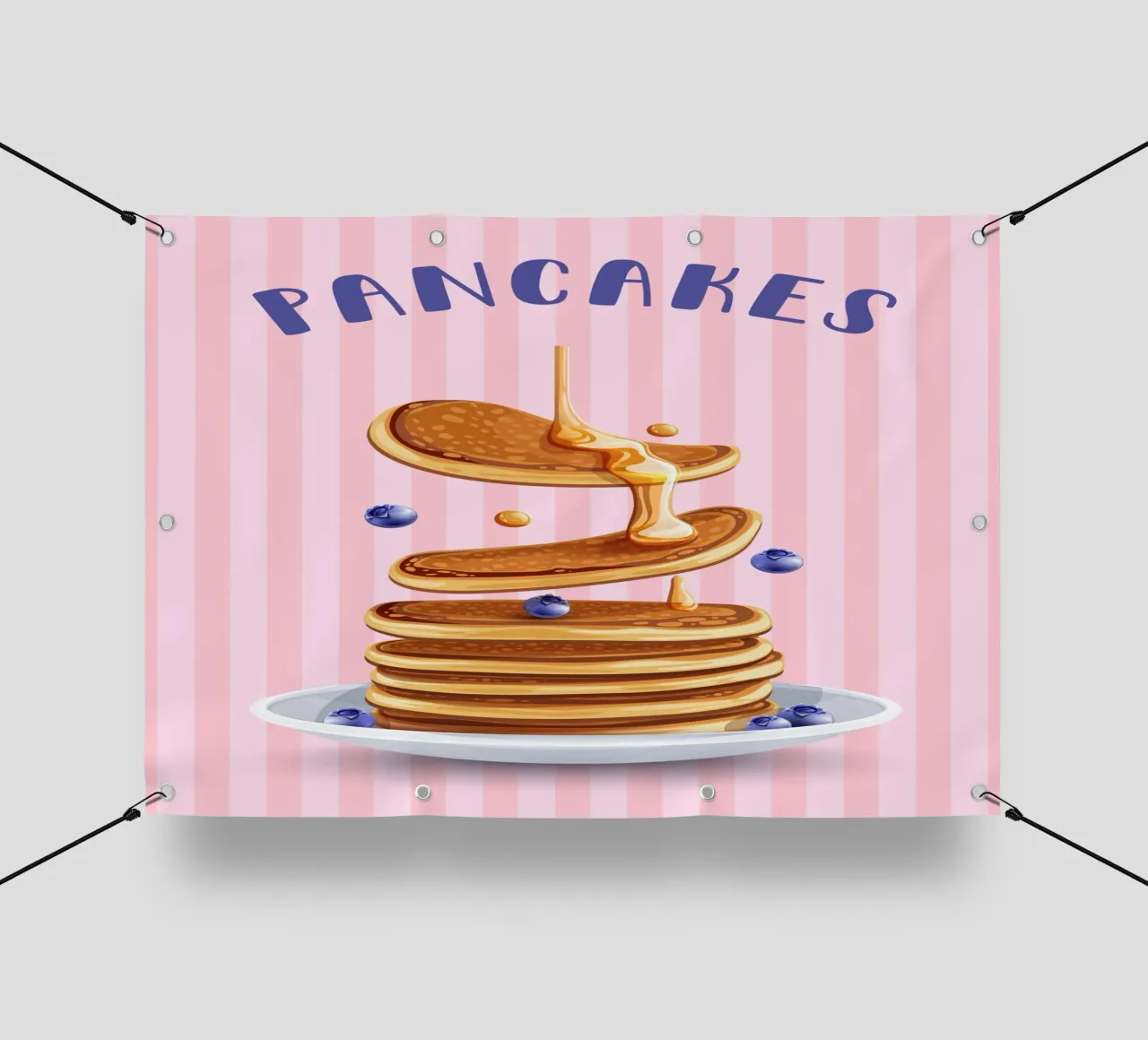 Retro pancakes telo in pvc da PinkCandyWalls