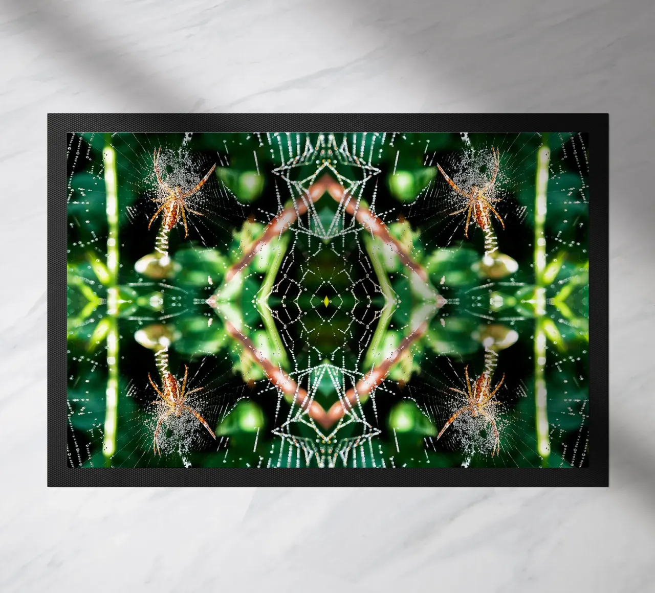 Spider Web Magical Portal - Abstract Fine Art Print felpudo de jay