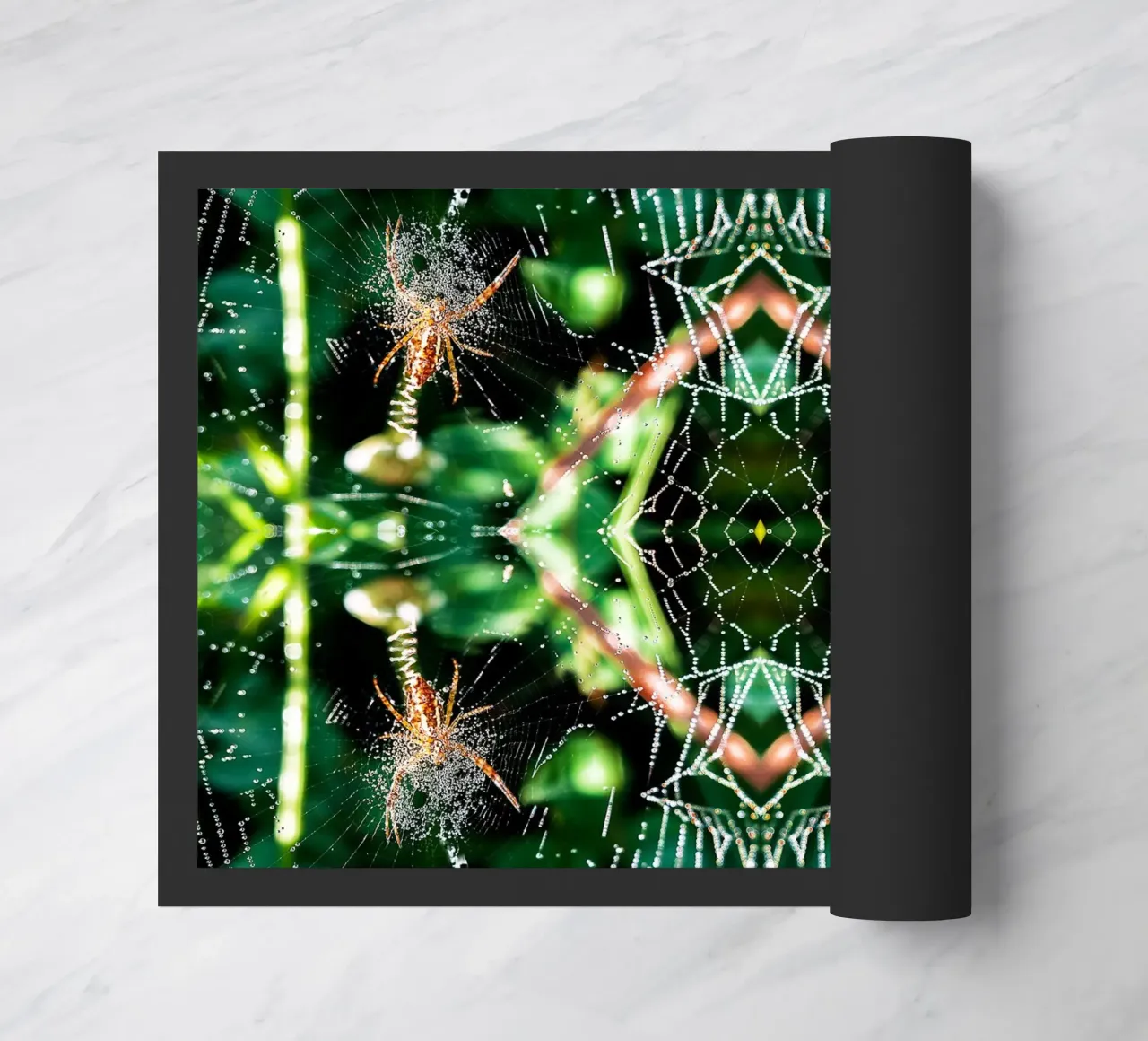 Spider Web Magical Portal - Abstract Fine Art Print felpudo de jay