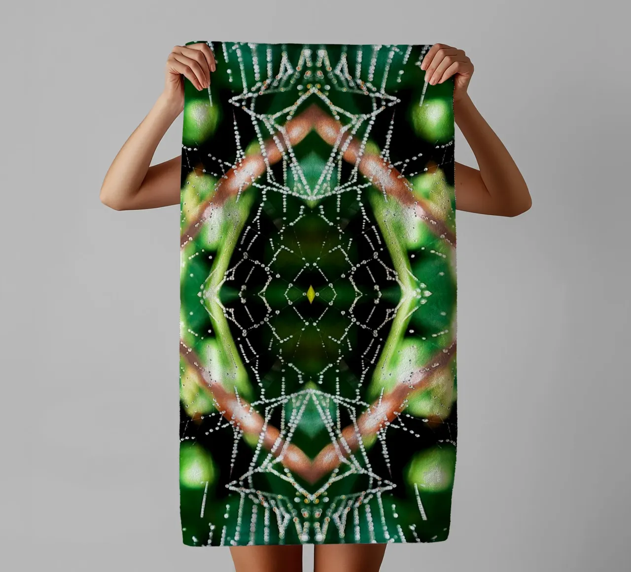 Spider Web Magical Portal – Abstract Fine Art Print towel by jay