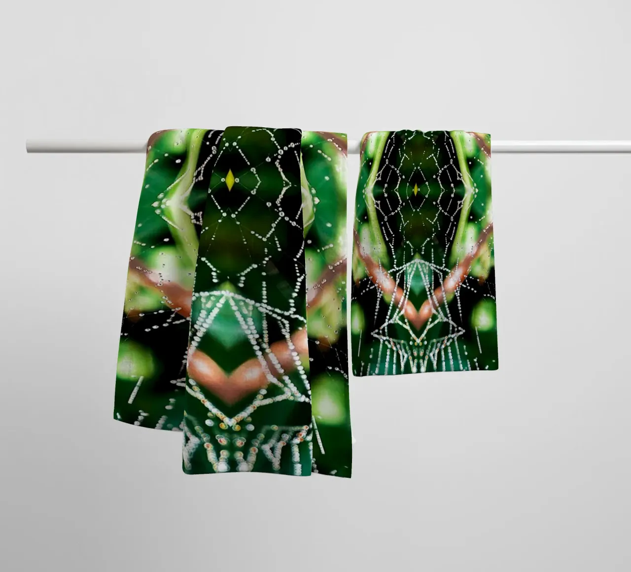 Spider Web Magical Portal – Abstract Fine Art Print towel by jay