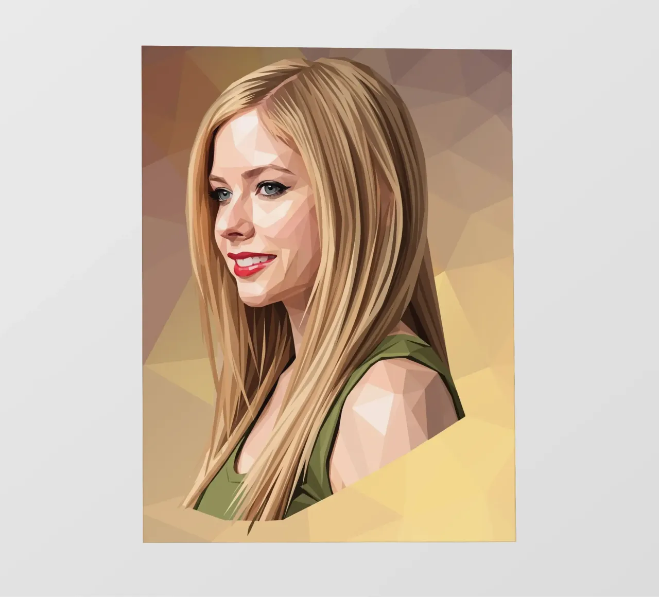 Avril Lavigne Low poly pellicola backlit da Low Profile