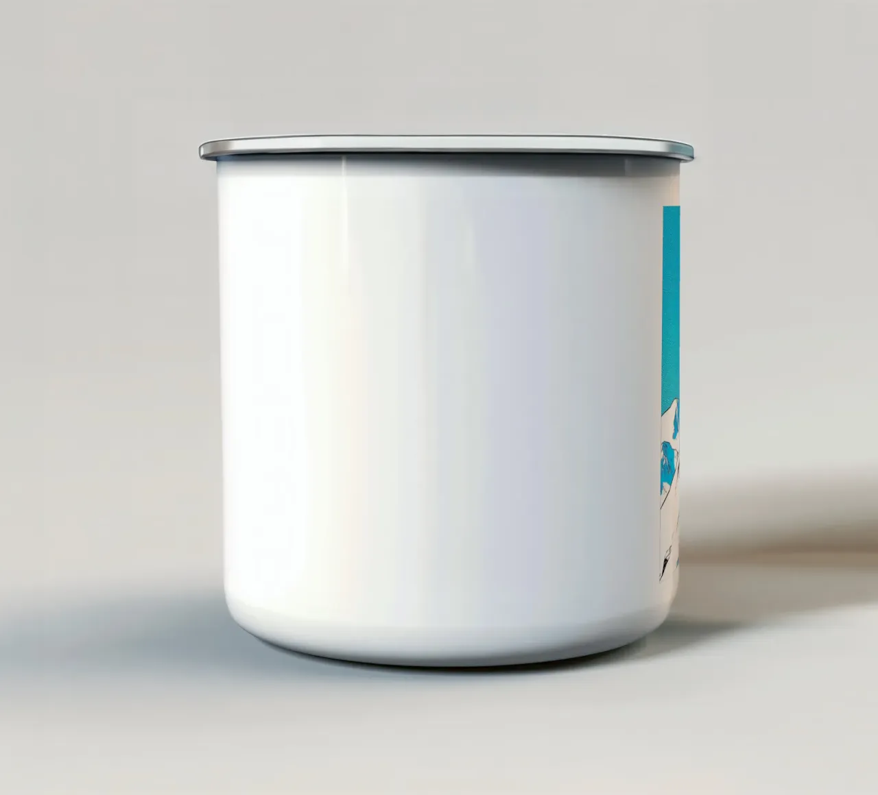 Pinguino Artico tazza in smalto da knowledge