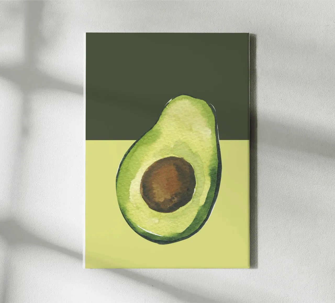 Avocado canvas with Floater frame by PinkCandyWalls