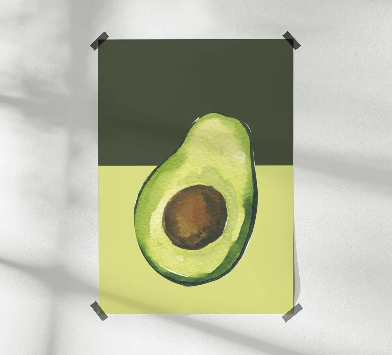 Avocado poster con telaio in alluminio da PinkCandyWalls