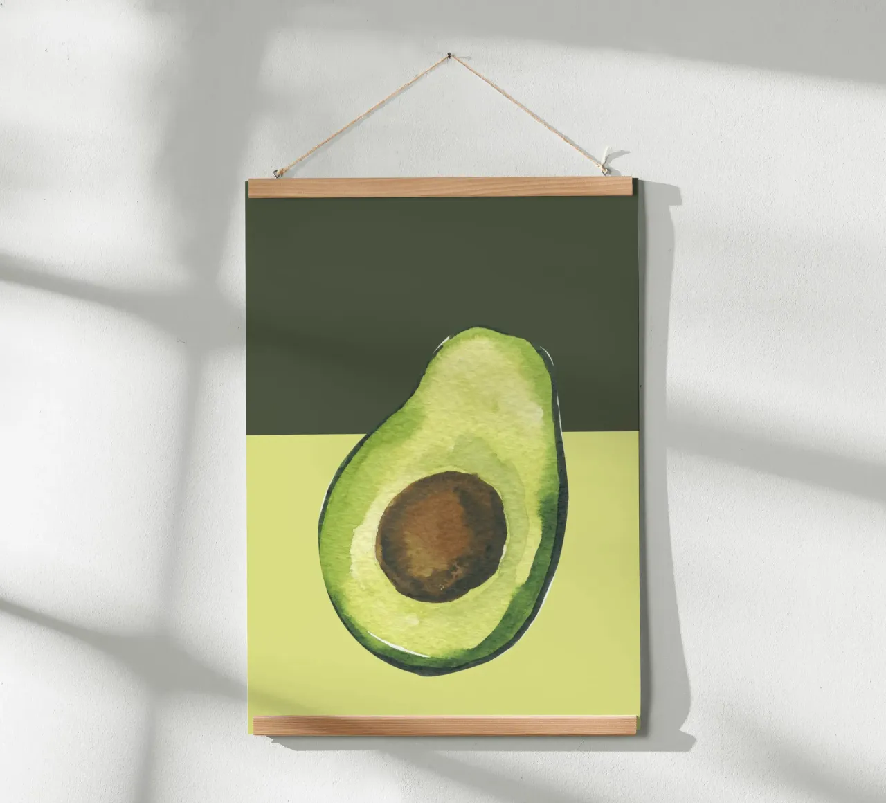 Avocado poster con telaio in alluminio da PinkCandyWalls