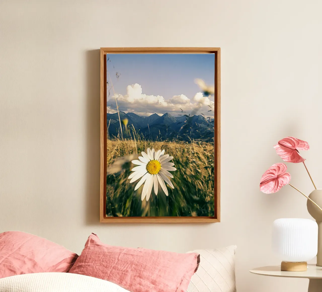 Still in Movement – Fine Art Flower Print canvas with Floater frame by jay