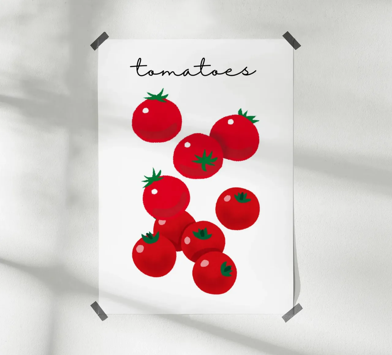 Tomatoes poster con telaio in alluminio da PinkCandyWalls
