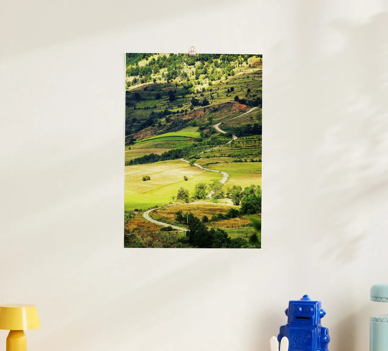 Serpentine Path – Fine Art Vertical Print poster with wooden frame by jay
