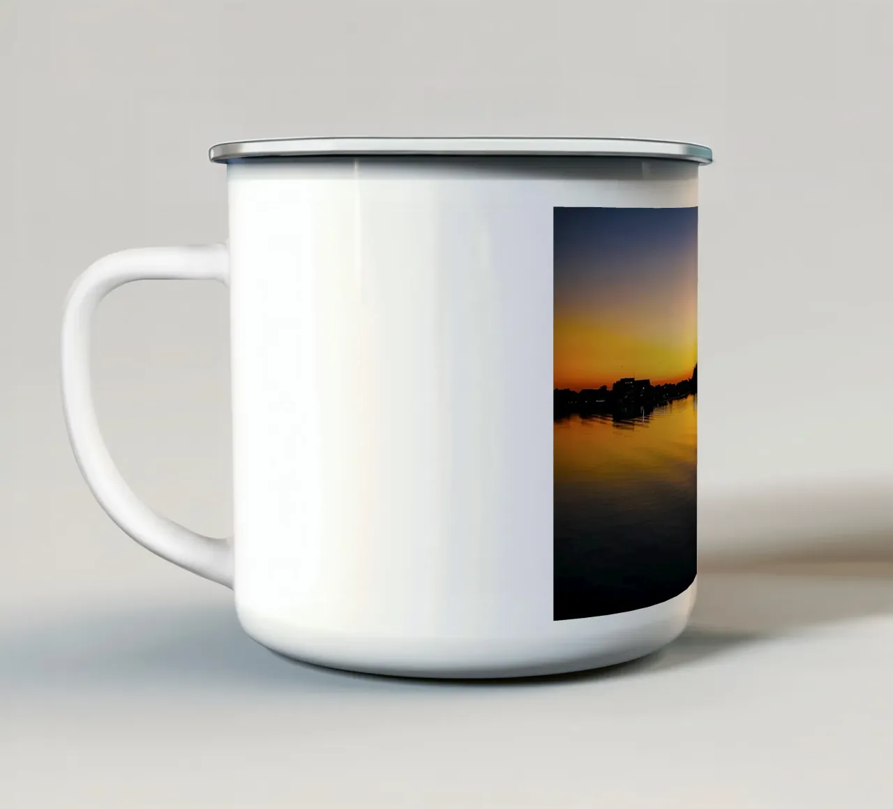 Delta Sunrise Serenity – Fine Art Print tazza in smalto da jay