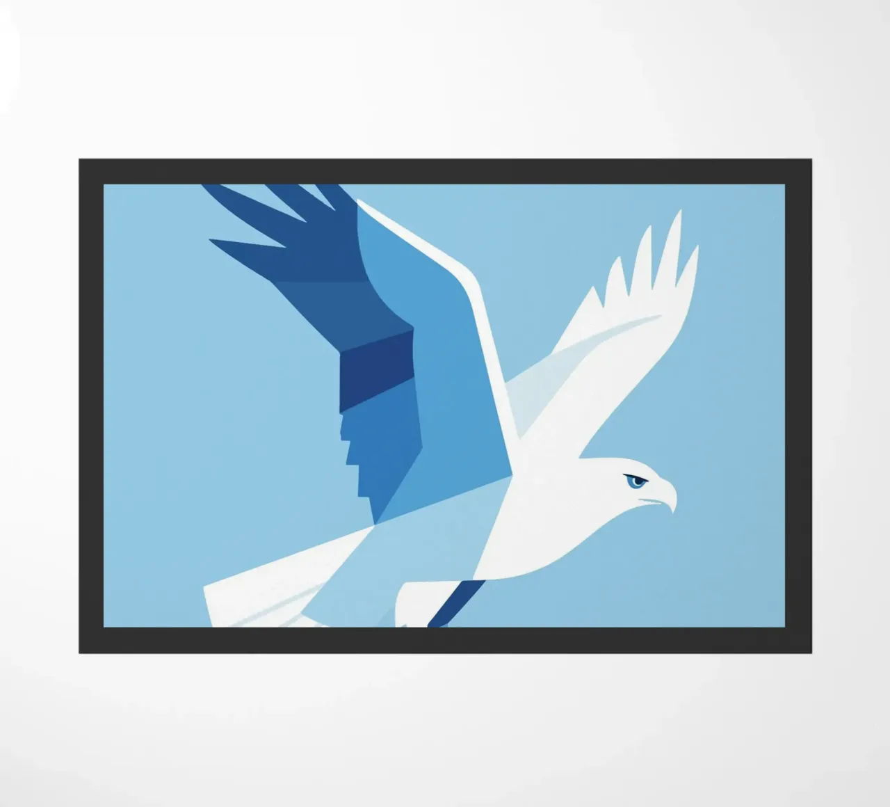 Geometric Eagle doormat by knowledge