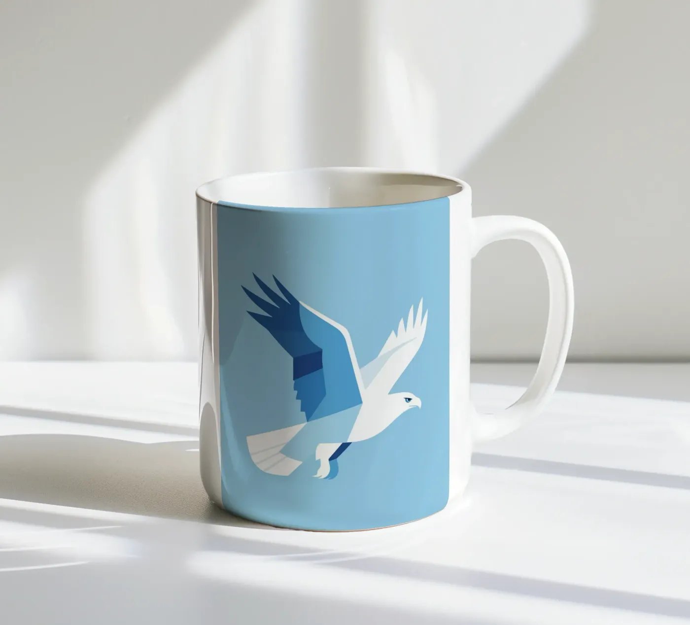 Geometric Eagle ceramic mug by knowledge