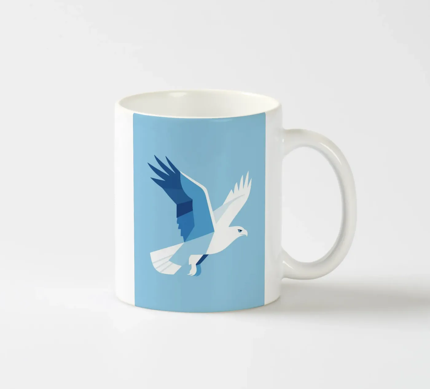 Geometric Eagle ceramic mug by knowledge